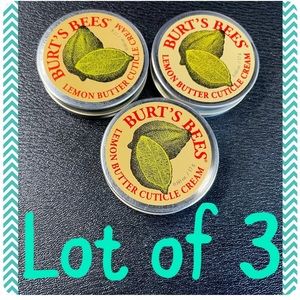Burt's Bees Lemon Butter Cuticle Cream New Nail Care Treatment lot of 3 NÉW